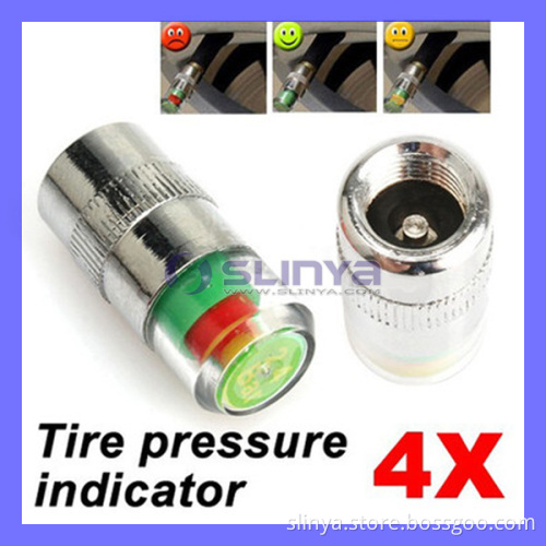4PCS Car Auto Tire Pressure Monitor Valve Stem Caps Sensor Indicator Eye Alert (CAR-429)